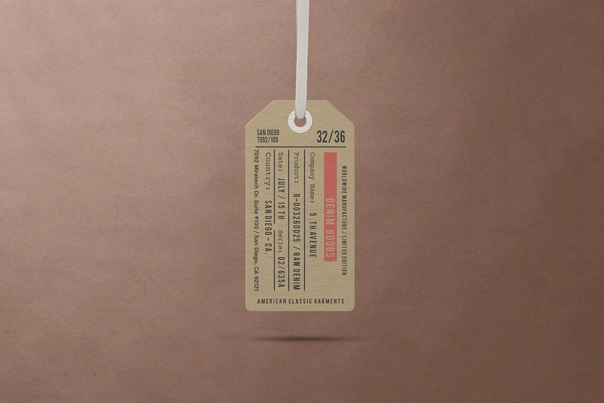 Garment Label Tag Mockups