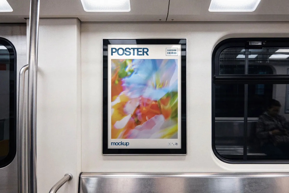 Subway Train Poster Mockup
