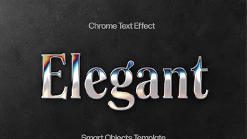 Elegant Metal Chrome Text Effect