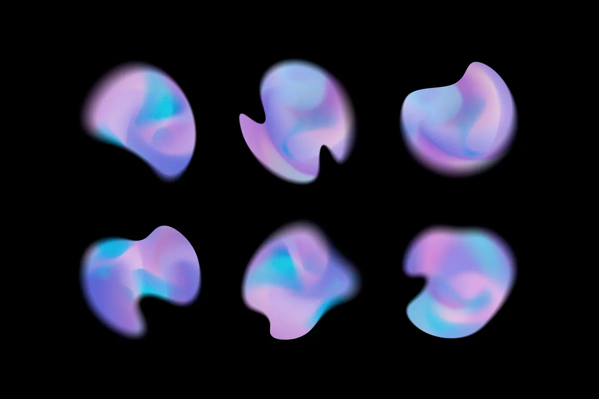 Chroma Gradient Texture Shapes