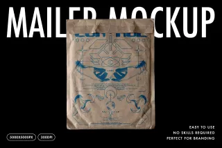 Kraft Paper Mailer Package Mockup