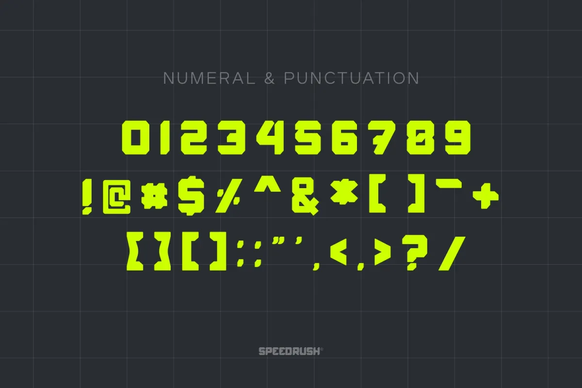 Speed Rush - Race Display Font