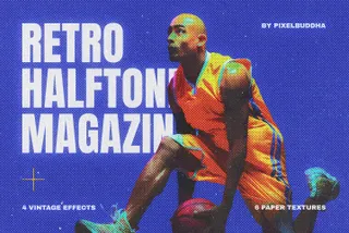 Retro Magazine Halftone Photo Effect