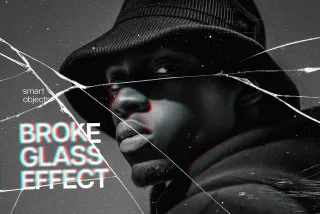 Broken Glass Photo Effect