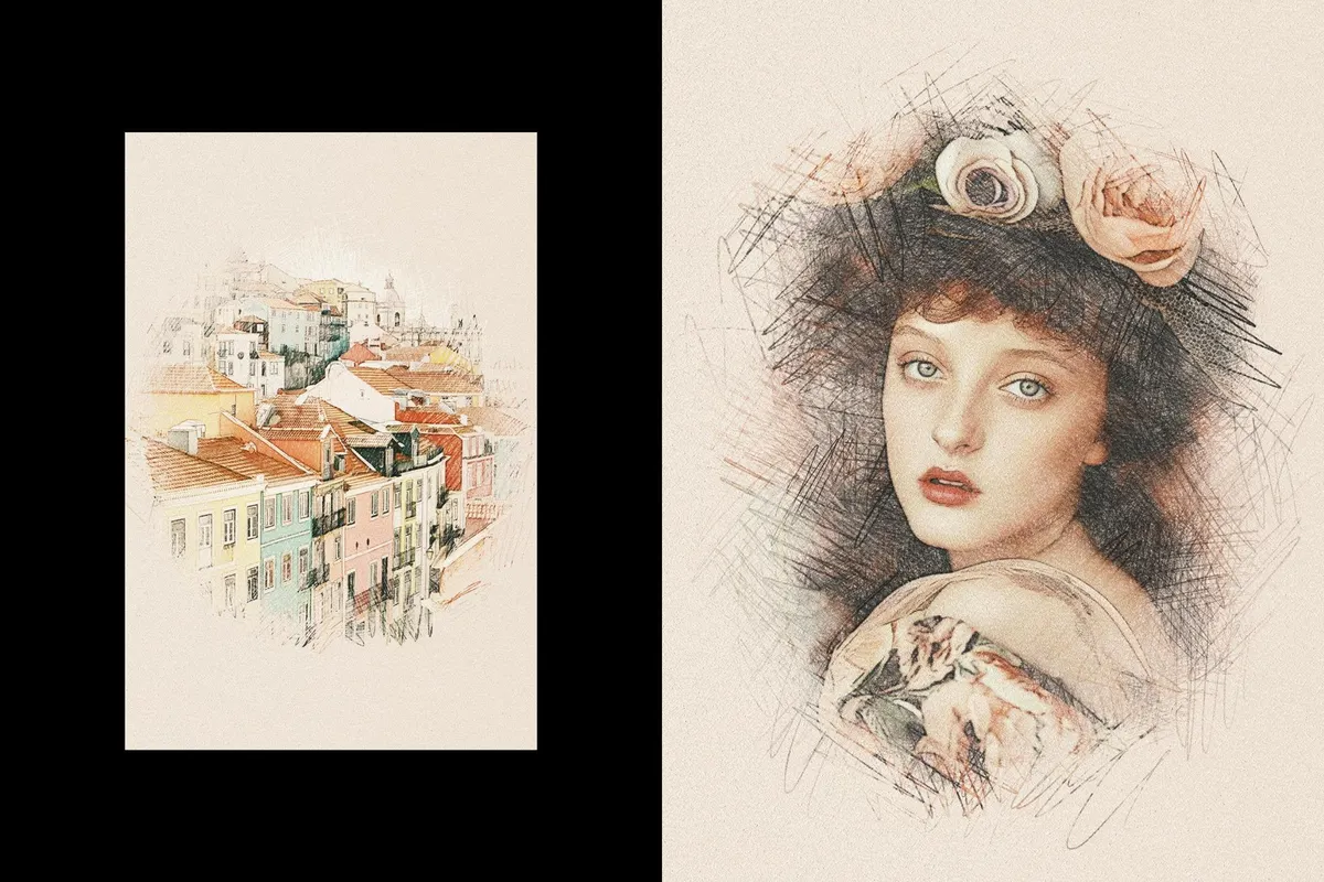 Vintage Sketching Effect