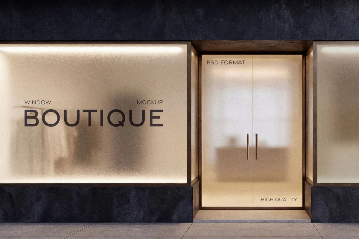 Boutique Storefront Window Mockup