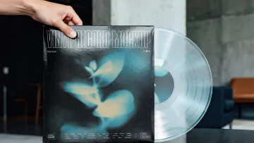 Vinyl Record Mockup with Sleeve and Clear LP