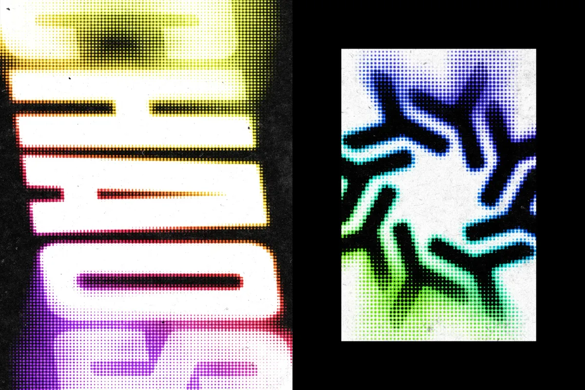 Pixel Blur Glow Text Effect