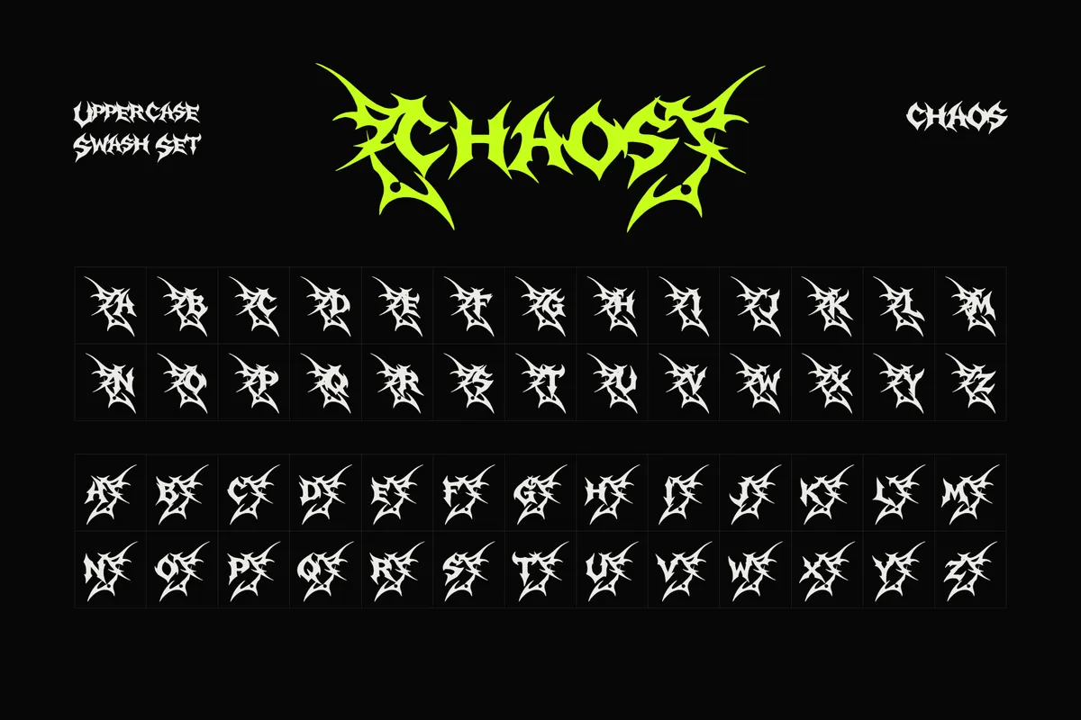 Mayau - Extreme Metal Gothic Display Font