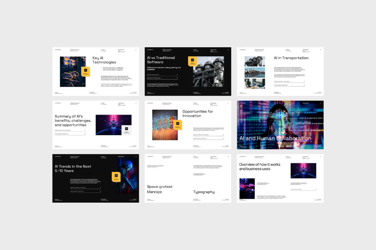 Keynote AI Technology Brand Template – Montena
