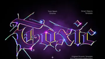Toxic Spark Chrome Text Effect
