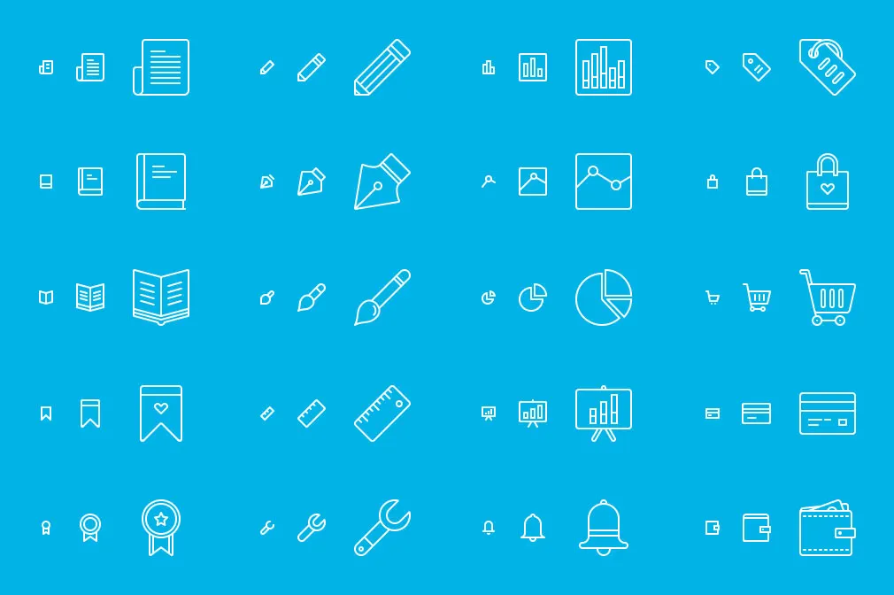 100 Responsive Line Icons
