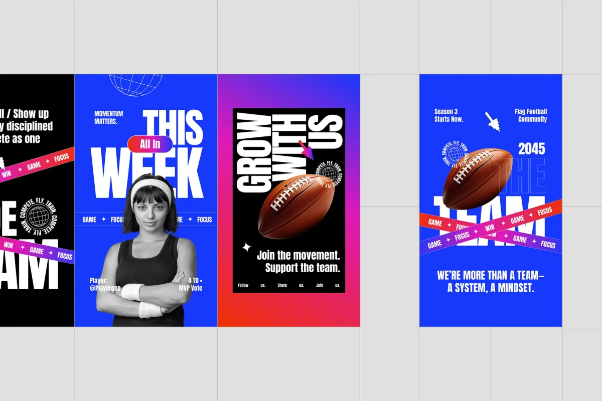 Football Sport Instagram Pack - Adobe Template