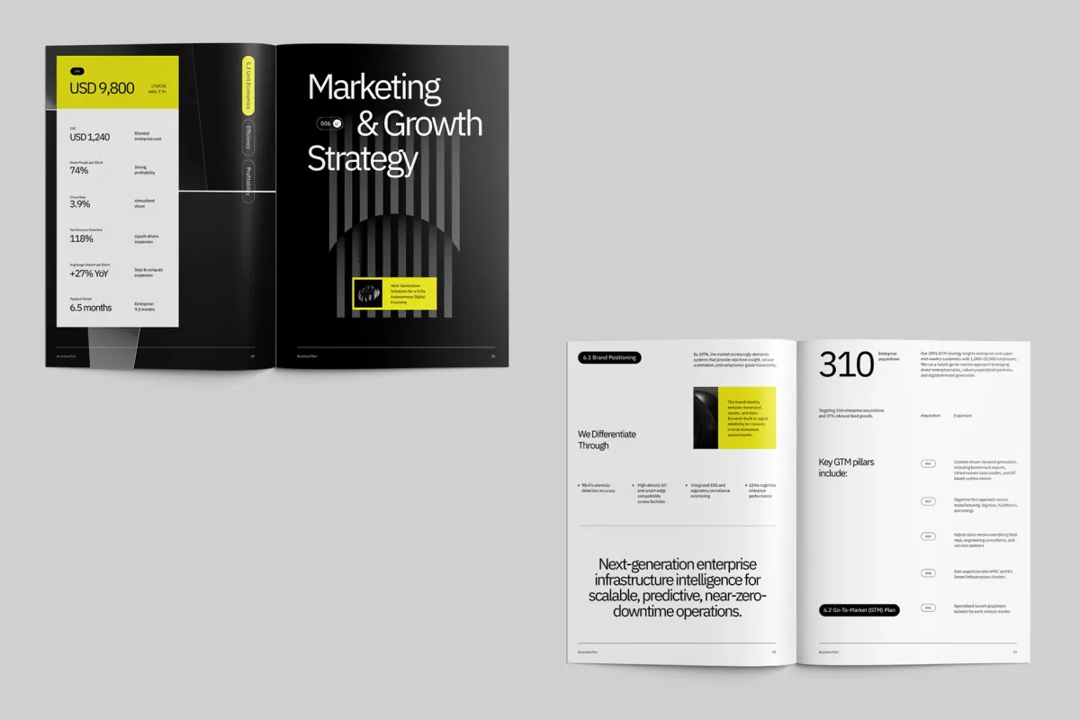 Dark Minimalist Business Plan for Affinity