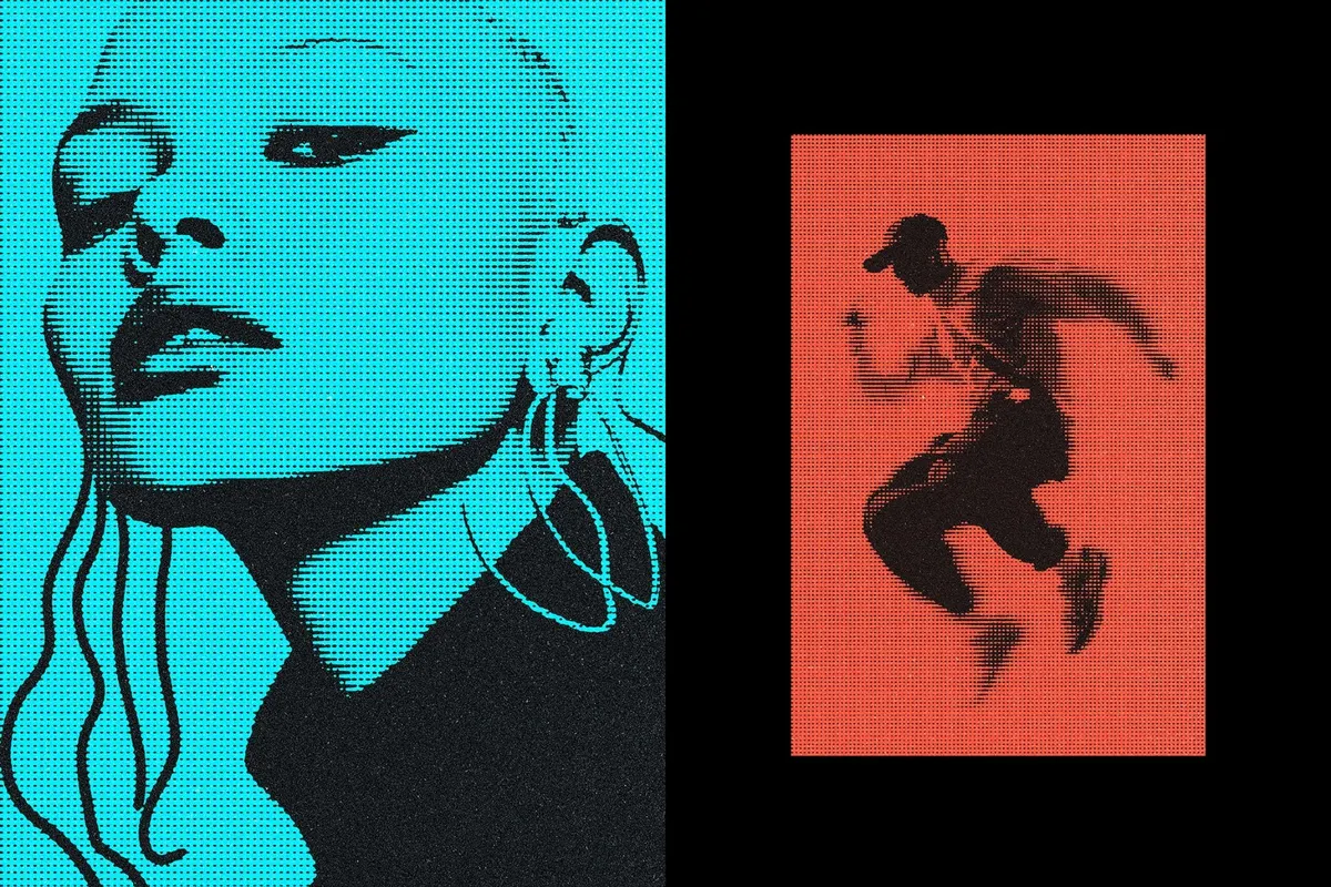 Duotone Halftone Effect