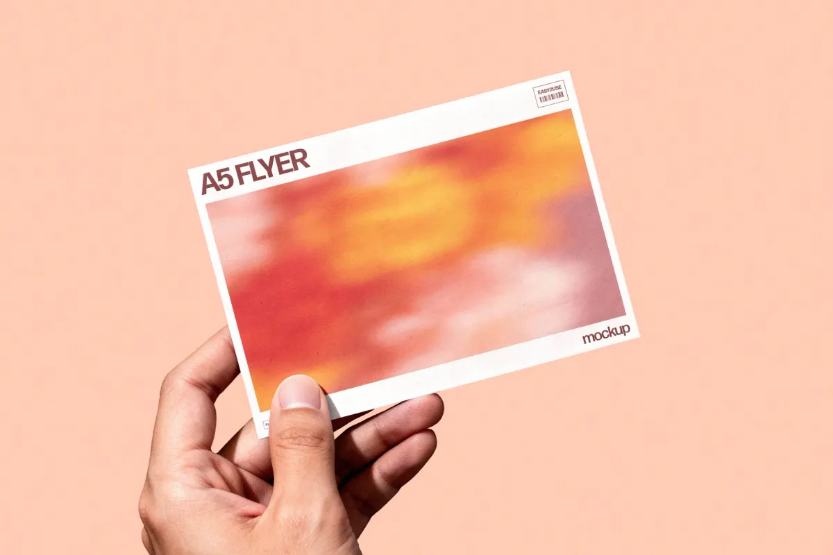 A5 Flyer Mockup in Hand