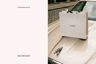 Premium Bag Mockup on Jaguar Hood