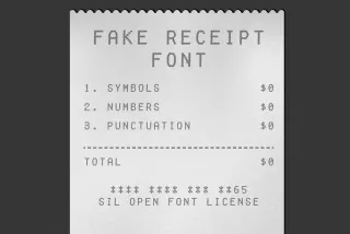 Fake Receipt Font