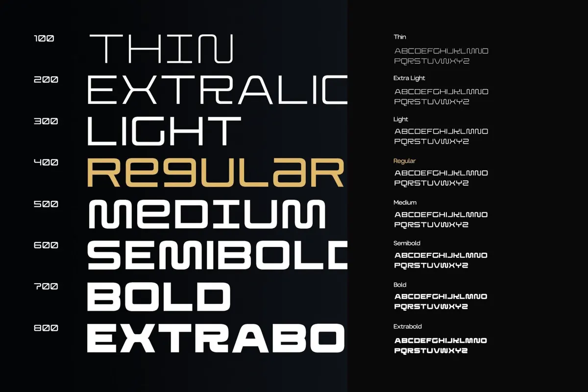 TRT Makron - Futuristic Geometric Sans Font