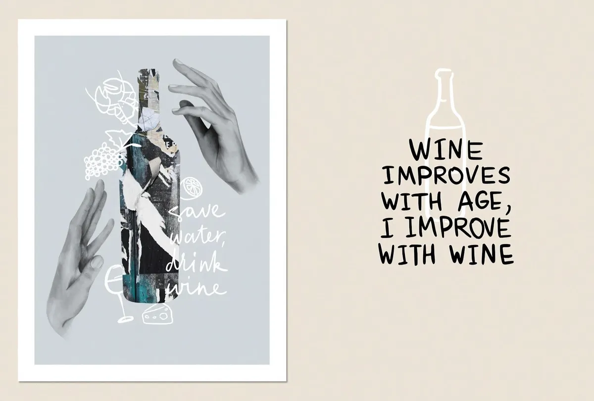 Winetastic. Collage & Illustrations