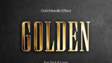 Gold Metallic Text & Logo Effect