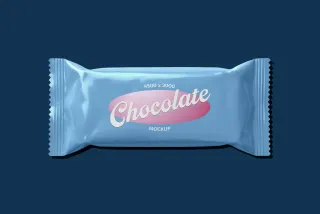 Chocolate Bar Packaging Mockup