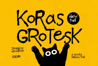 Koras Grotesk - Playful Hand-Drawn Display Font