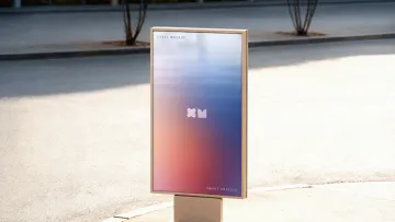 Outdoor Vertical Billboard Mockup