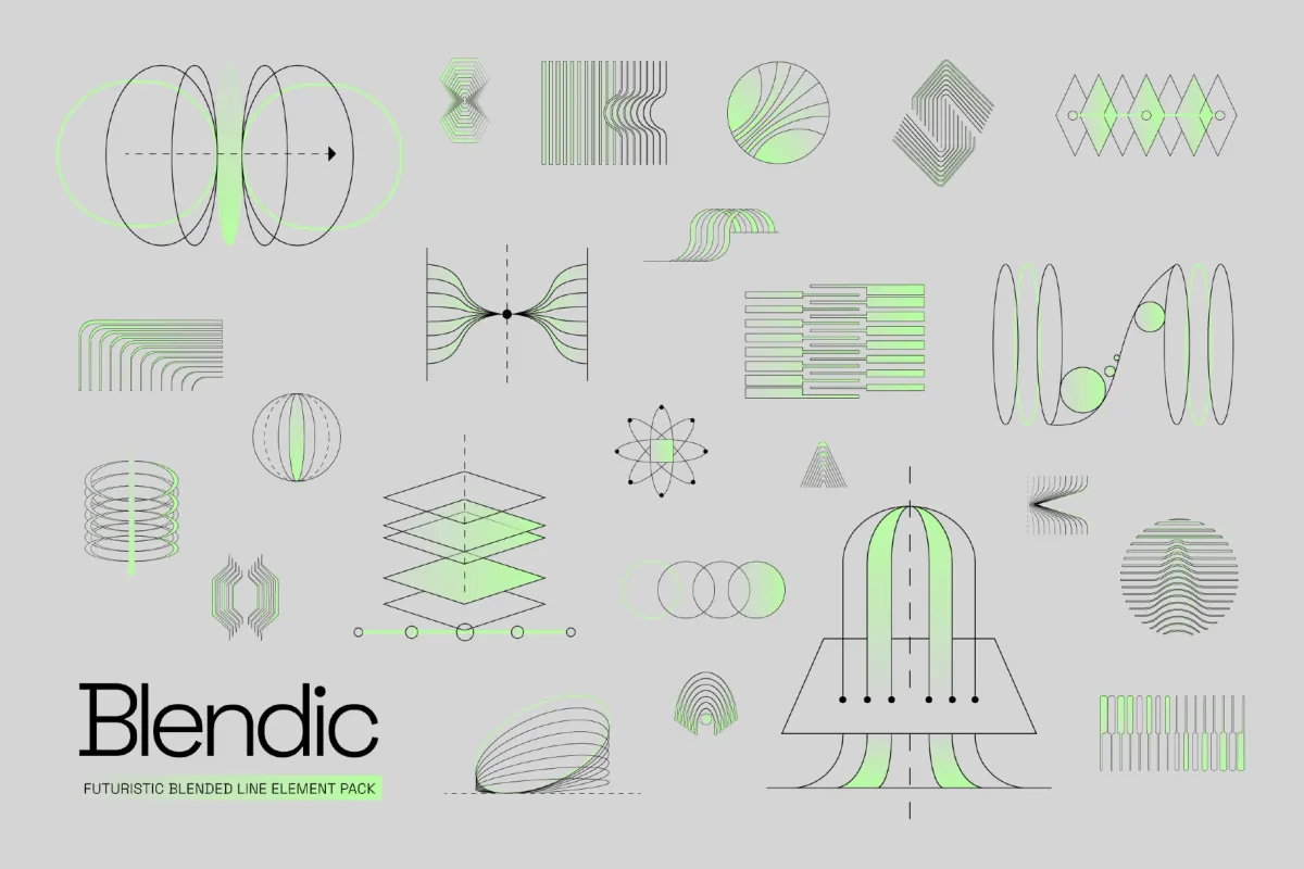Blendic - Futuristic Line Element Pack
