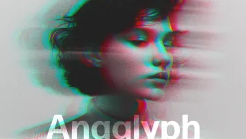 Glitch Anaglyph Photo Effect