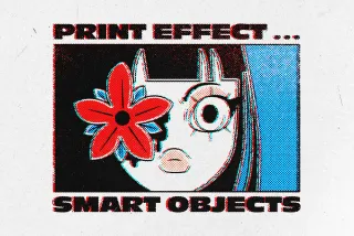 Halftone Print Effect