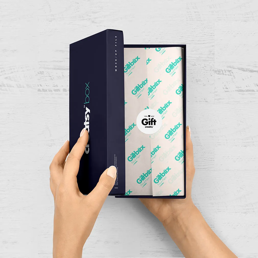 Paper Gift Box Mockup