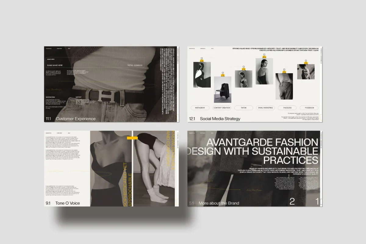 RUBE - Minimal Brand Strategy Deck Template