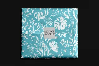 Gift Wrapping Package Mockup