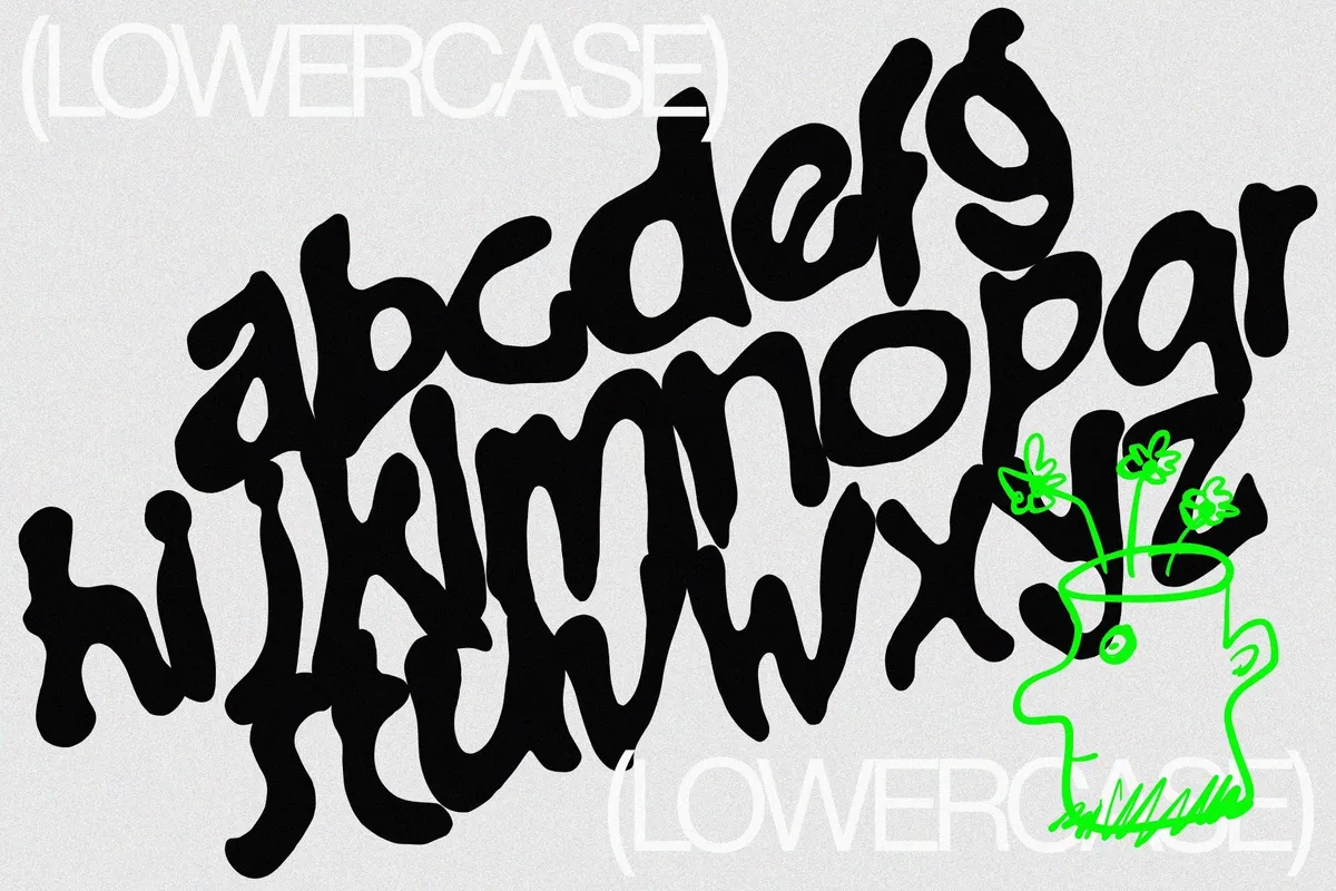 Gowny - Raw Brush Font