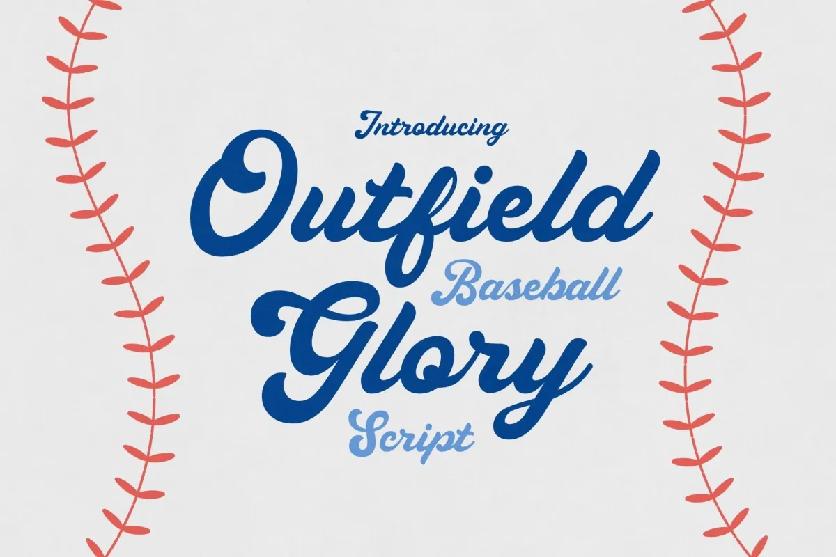 Outfield Glory - Vintage Baseball Script Font