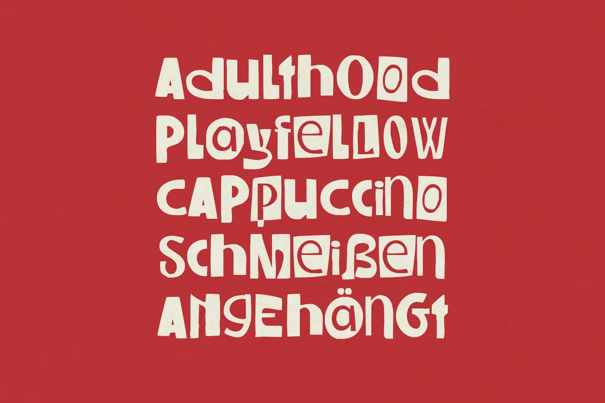 Wooble Ransom - Playful Ransom-Note Display Font