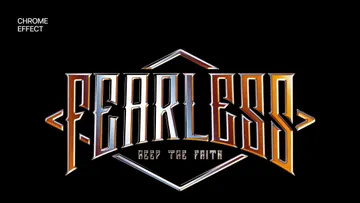Retro Chrome Text & Logo Effect