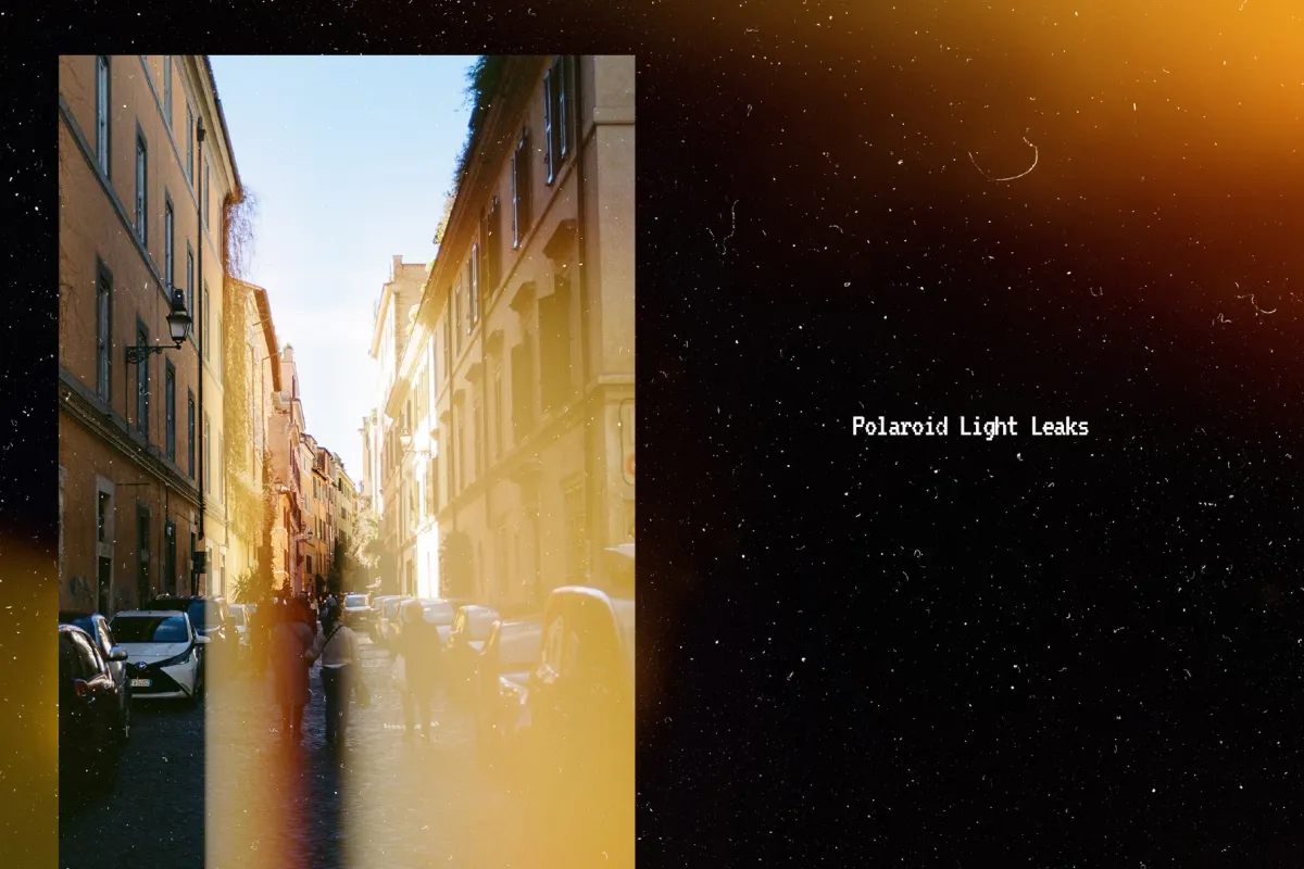 Polaroid Light Leaks Overlays