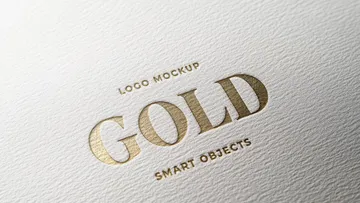 Gold Logo Mockup