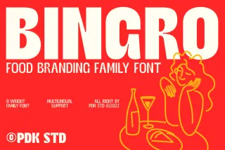 Bingro - Bold Food Branding Family Font