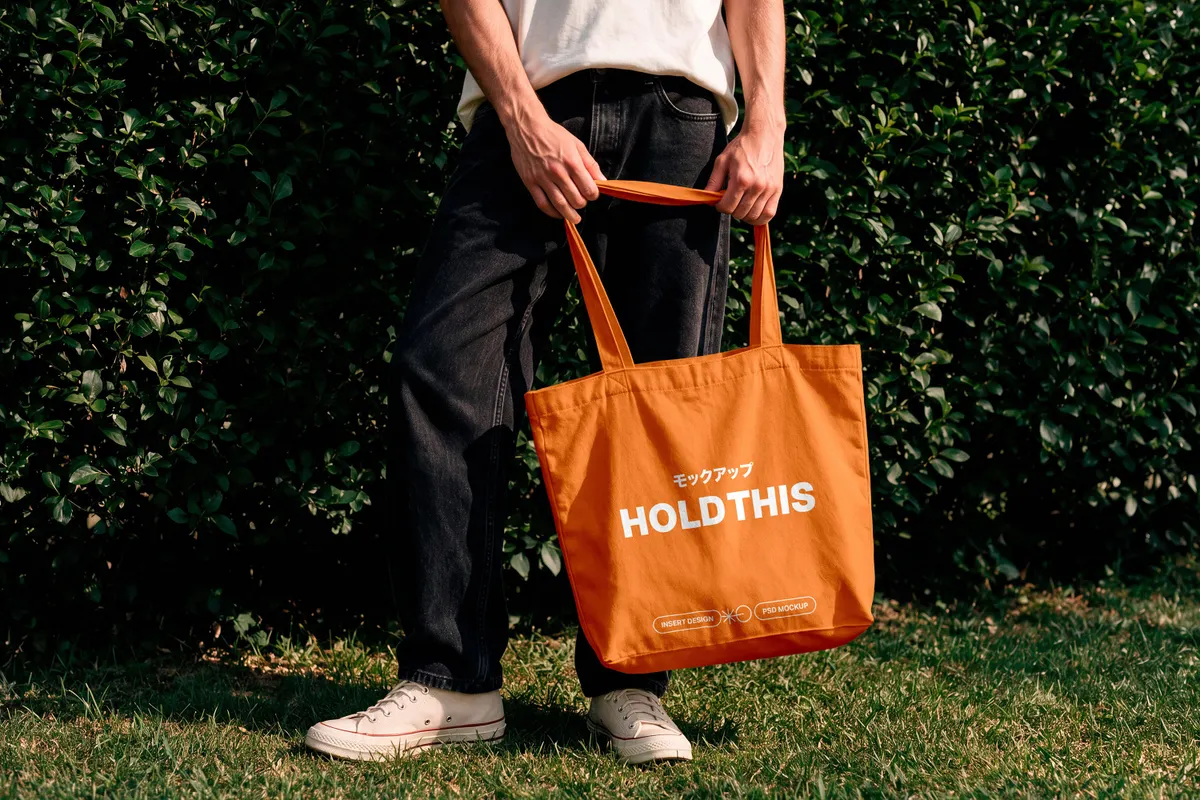 Tall Cotton Tote Bag Mockup