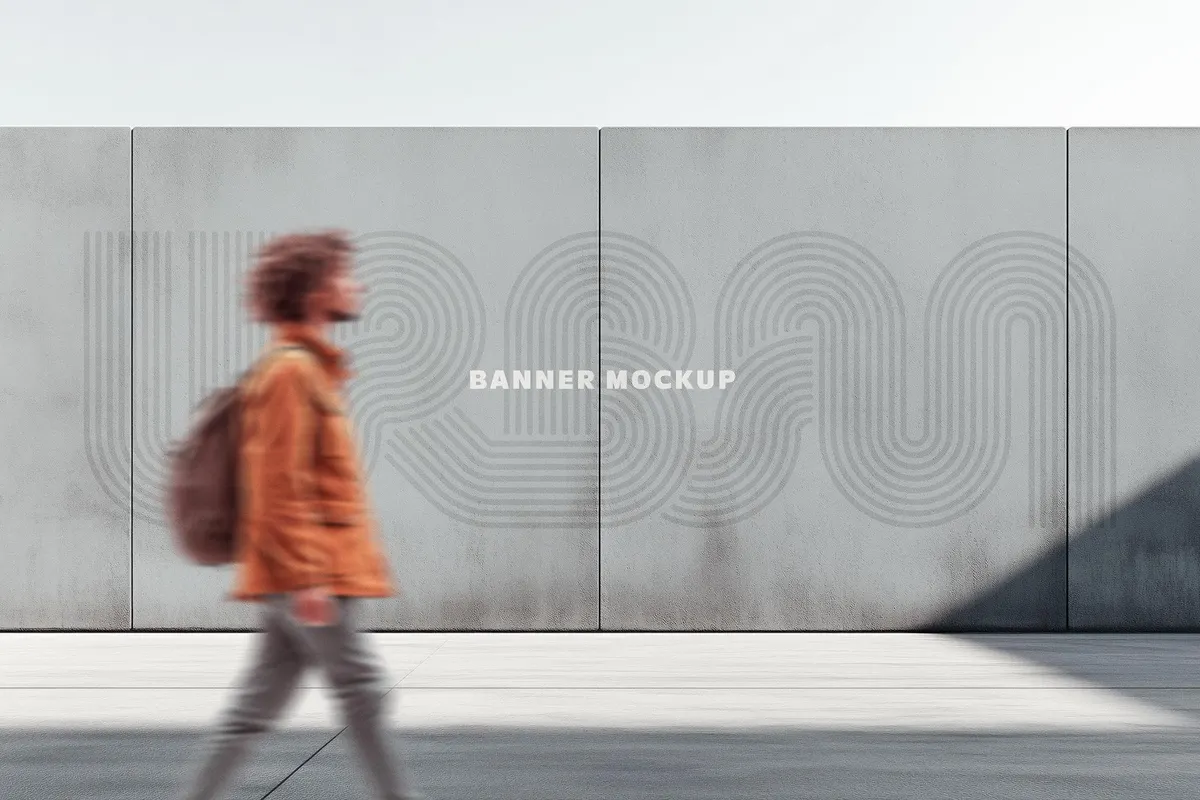 Urban Wall Banner Mockup