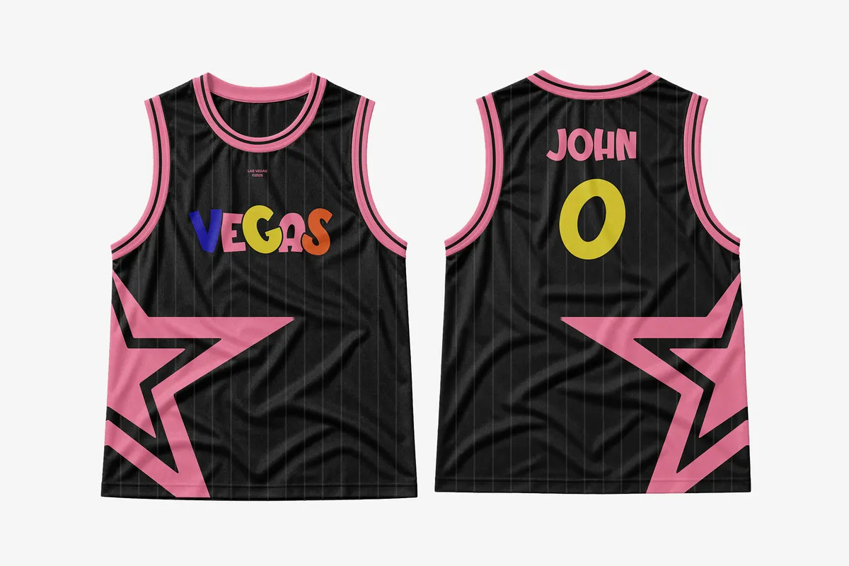 Basketball Jersey Mockup - Front and Back View