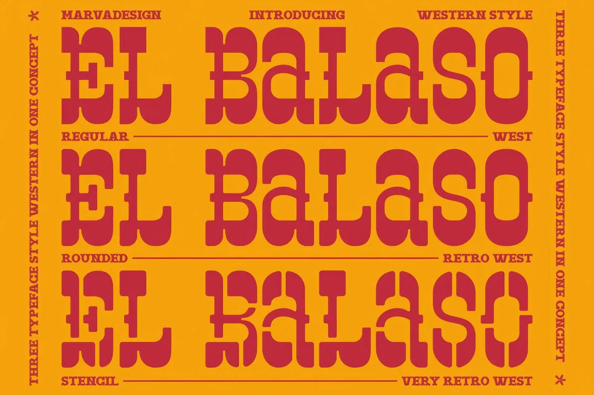 El Balaso — Serif Western Font