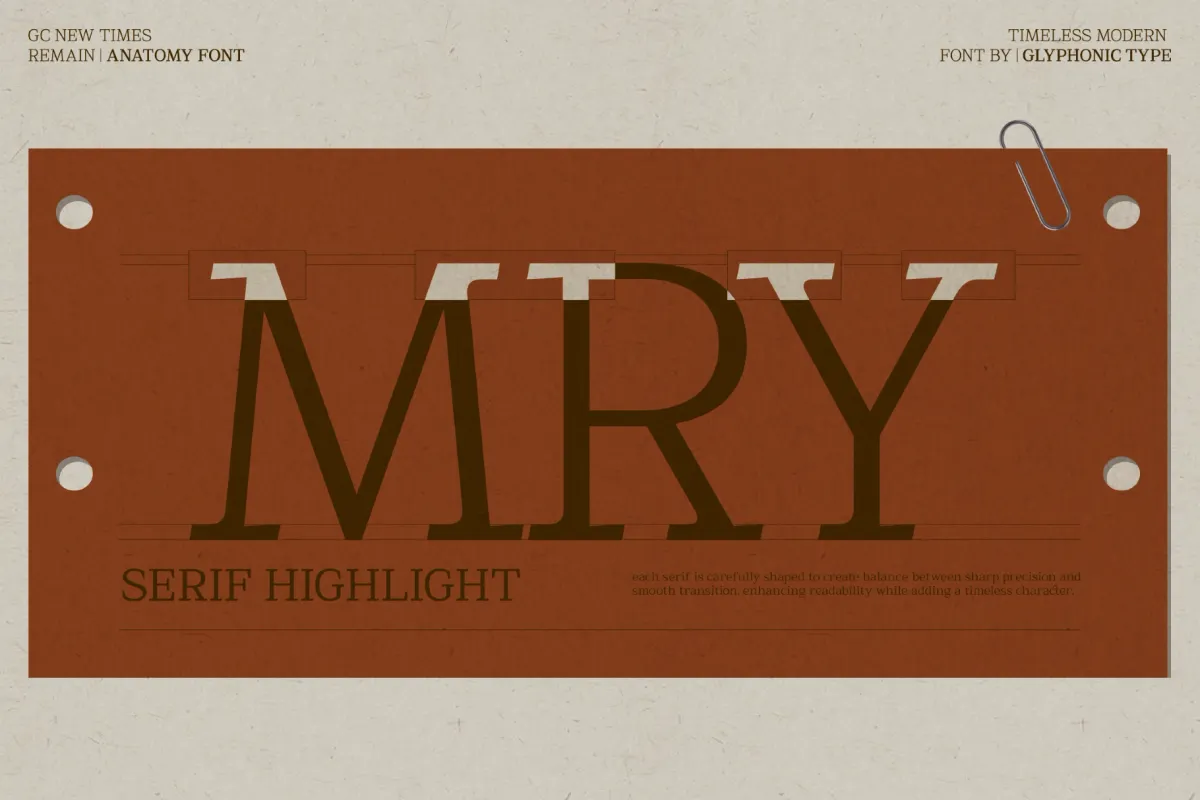 GC New Times Remain - Modern Serif Font