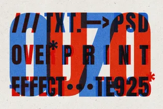 Overprint Retro Text Effect