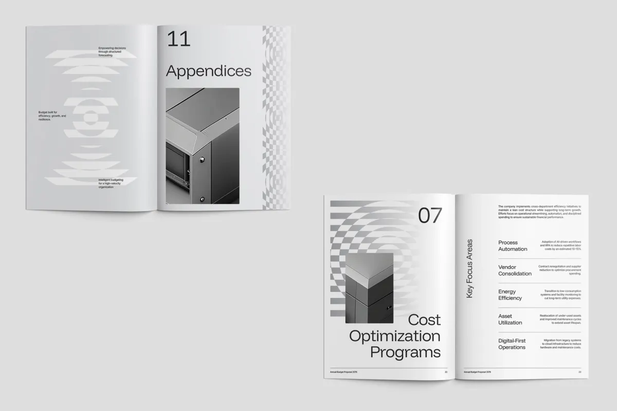 Minimalist Annual Budget Financial for Affinity