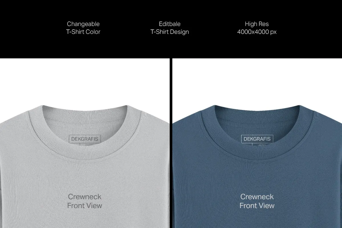 Closeup Crewneck Sweatshirt Mockup
