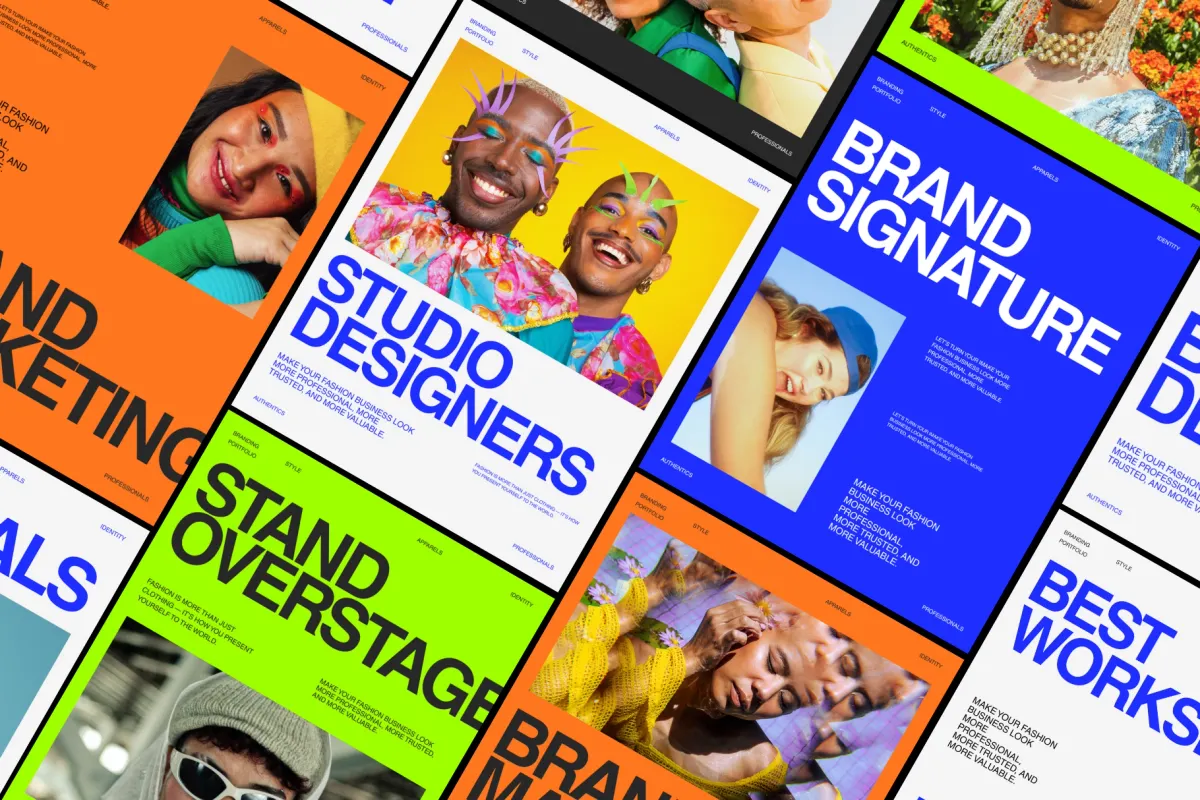 Colorful Brand Identity Social Media Bundle